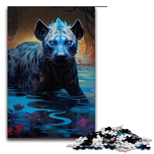 Puzzle für Erwachsene, 1000 Teile, Psychedelic The Hyena, Puzzles für die Heimdekoration, Größe 50 x 75 cm von LLONGKT