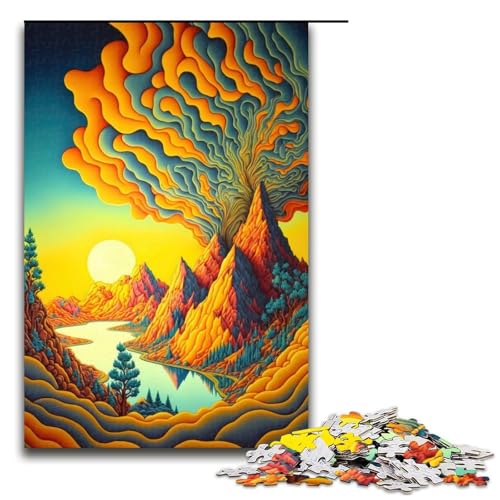 Puzzle für Erwachsene, 1000 Teile, Psychedelisch, für Erwachsene, Holzpuzzles, Familienspiele, Weihnachts- und Geburtstagsgeschenke, Größe 50 x 75 cm Puzzle für Erwachsene, 1000 Teile, Psychedelisch, für Erwachsene, Holzpuzzles, Familienspiele, Weihnachts- und Geburtstagsgeschenke, Größe 50 x 75 cm von LLONGKT