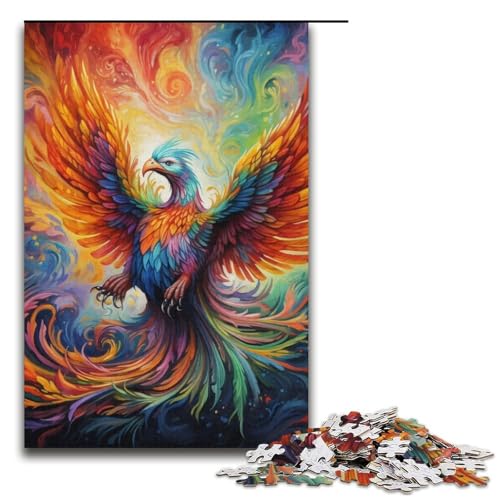 Puzzle für Erwachsene, 1000 Teile, Psychedelischer Phönixvogel, Eltern-Kind-Interaktion, geeignet für Jugendliche ab 14 Jahren von LLONGKT
