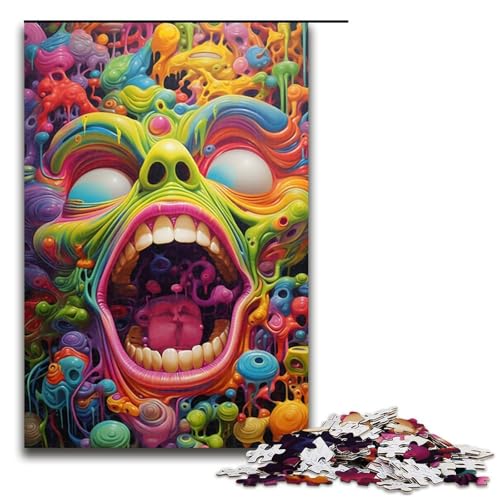 Puzzle für Erwachsene, 1000 Teile, Psychedelischer Totenkopf, Eltern-Kind-Interaktion, geeignet für Jugendliche ab 14 Jahren Puzzle für Erwachsene, 1000 Teile, Psychedelischer Totenkopf, Eltern-Kind-Interaktion, geeignet für Jugendliche ab 14 Jahren von LLONGKT