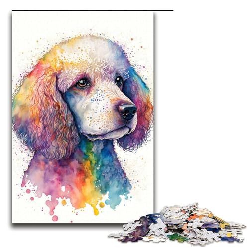 Puzzle für Erwachsene, 1000 Teile, Pudel-Puzzles für die Heimdekoration, Größe 50 x 75 cm von LLONGKT