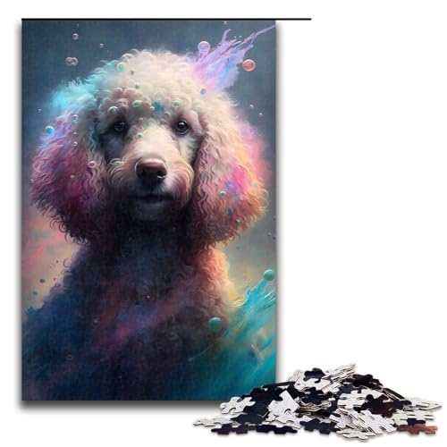 Puzzle für Erwachsene, 1000 Teile, Pudelhund, Puzzlespiele, Spielzeug, Geschenk, perfekte Dekoration (Größe 50 x 75 cm) von LLONGKT