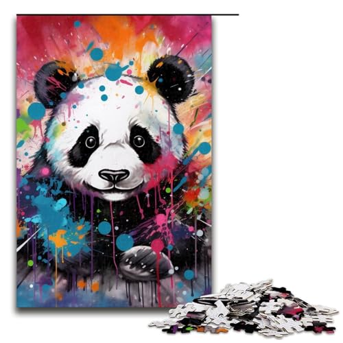 Puzzle für Erwachsene, 1000 Teile, Roter Panda, Graffiti-Kunst, anspruchsvolles Spiel, tolles Geschenk für Spiele, geeignet für und Jugendliche ab 14 Jahren, Größe 50 x 75 cm von LLONGKT