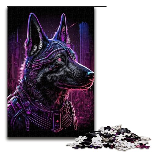 Puzzle für Erwachsene, 1000 Teile, Schäferhund-Puzzle, Spielspielzeug, Eltern-Kind-Interaktion, Größe 50 x 75 cm Puzzle für Erwachsene, 1000 Teile, Schäferhund-Puzzle, Spielspielzeug, Eltern-Kind-Interaktion, Größe 50 x 75 cm von LLONGKT