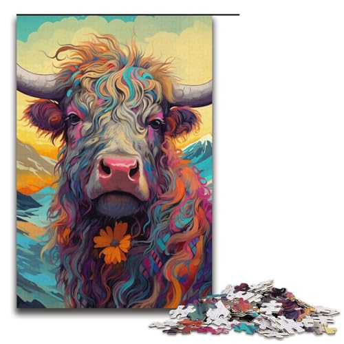 Puzzle für Erwachsene, 1000 Teile, Schottische Kuh, Eltern-Kind-Interaktion, geeignet für Jugendliche ab 14 Jahren Puzzle für Erwachsene, 1000 Teile, Schottische Kuh, Eltern-Kind-Interaktion, geeignet für Jugendliche ab 14 Jahren von LLONGKT