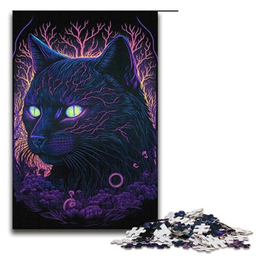 Puzzle für Erwachsene, 1000 Teile, Schwarzlichtkatze 14, Lernspiele für Zuhause, DIY-Spielzeug, Lernspiel für Geburtstag, Weihnachten, Größe 38 x 26 cm Puzzle für Erwachsene, 1000 Teile, Schwarzlichtkatze 14, Lernspiele für Zuhause, DIY-Spielzeug, Lernspiel für Geburtstag, Weihnachten, Größe 38 x 26 cm von LLONGKT