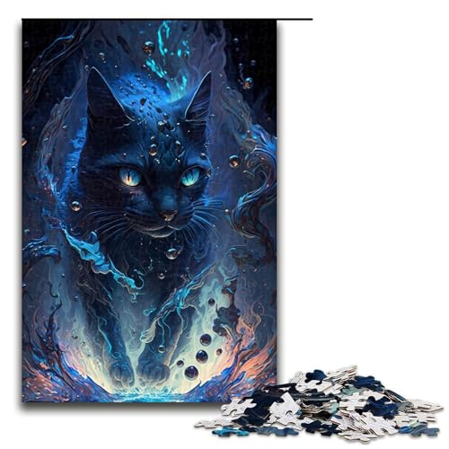 Puzzle für Erwachsene, 1000 Teile, Siamkatze, Lernspiele, Heimdekoration, Puzzlegröße 50 x 75 cm von LLONGKT
