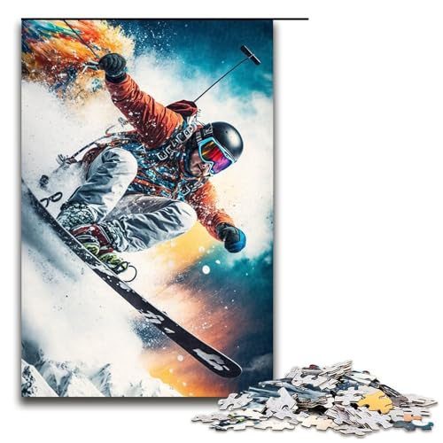 Puzzle für Erwachsene, 1000 Teile, Skifahren in den Bergen, Spaß für die ganze Familie, Puzzle zum Stressabbau, schwierige Herausforderung für Teenager ab 14 Jahren, Größe 50 x 75 cm Puzzle für Erwachsene, 1000 Teile, Skifahren in den Bergen, Spaß für die ganze Familie, Puzzle zum Stressabbau, schwierige Herausforderung für Teenager ab 14 Jahren, Größe 50 x 75 cm von LLONGKT