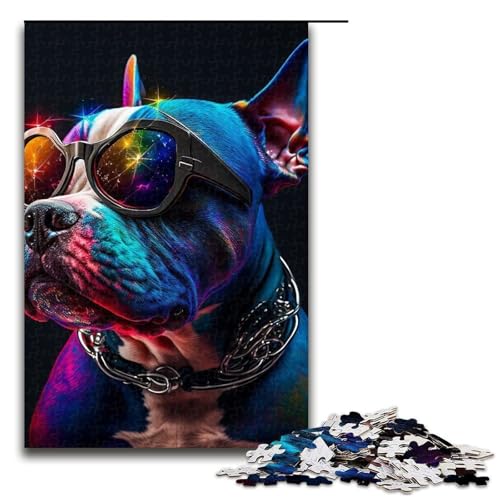 Puzzle für Erwachsene, 1000 Teile, Sonnenbrille, Hund, Lernspiele für Zuhause, DIY-Spielzeug, Lernspiel für Geburtstag, Weihnachten, Größe 50 x 75 cm Puzzle für Erwachsene, 1000 Teile, Sonnenbrille, Hund, Lernspiele für Zuhause, DIY-Spielzeug, Lernspiel für Geburtstag, Weihnachten, Größe 50 x 75 cm von LLONGKT