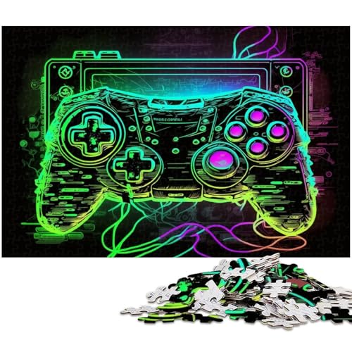 Puzzle für Erwachsene, 1000 Teile, Spiel, Neon-Puzzle für Erwachsene, Papppuzzle, lustiges Geschenk, Größe 38 x 26 cm von LLONGKT