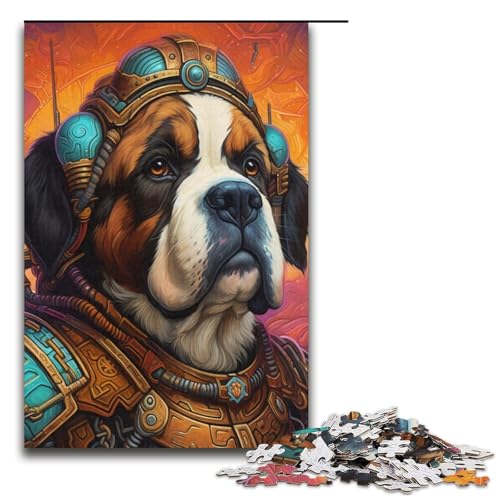 Puzzle für Erwachsene, 1000 Teile, Steampunk-Bernhardiner-Puzzle, Eltern-Kind-Interaktion, geeignet für Jugendliche ab 14 Jahren von LLONGKT