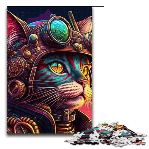 Puzzle für Erwachsene, 1000 Teile, Steampunk-Katzen-Puzzle – anspruchsvolles Spiel, tolles Geschenk für Spiele, geeignet für und Jugendliche ab 14 Jahren, Größe 50 x 75 cm Puzzle für Erwachsene, 1000 Teile, Steampunk-Katzen-Puzzle – anspruchsvolles Spiel, tolles Geschenk für Spiele, geeignet für und Jugendliche ab 14 Jahren, Größe 50 x 75 cm von LLONGKT