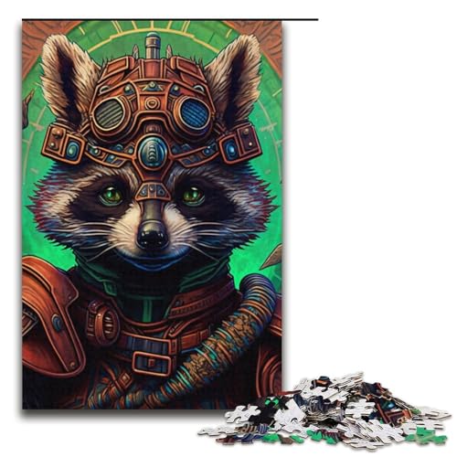 Puzzle für Erwachsene, 1000 Teile, Steampunk-Waschbär-Puzzle, Lernspiele für Zuhause, DIY-Spielzeug, Weihnachtswunschliste mit Weihnachtsmann, Größe 38 x 26 cm Puzzle für Erwachsene, 1000 Teile, Steampunk-Waschbär-Puzzle, Lernspiele für Zuhause, DIY-Spielzeug, Weihnachtswunschliste mit Weihnachtsmann, Größe 38 x 26 cm von LLONGKT