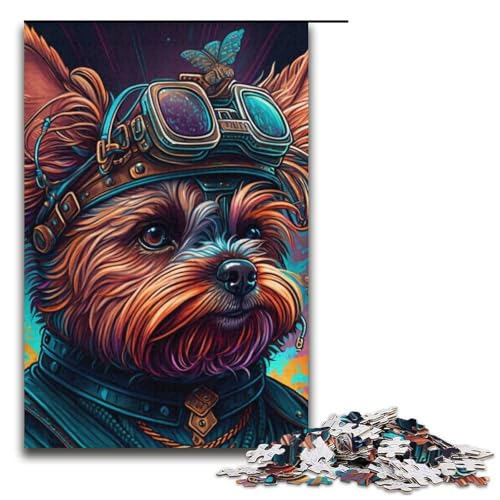 Puzzle für Erwachsene, 1000 Teile, Steampunk Yorkshire Terrier, Puzzle – anspruchsvolles Spiel, tolles Geschenk für Spiele, geeignet für und Jugendliche ab 14 Jahren, Größe 38 x 26 cm Puzzle für Erwachsene, 1000 Teile, Steampunk Yorkshire Terrier, Puzzle – anspruchsvolles Spiel, tolles Geschenk für Spiele, geeignet für und Jugendliche ab 14 Jahren, Größe 38 x 26 cm von LLONGKT