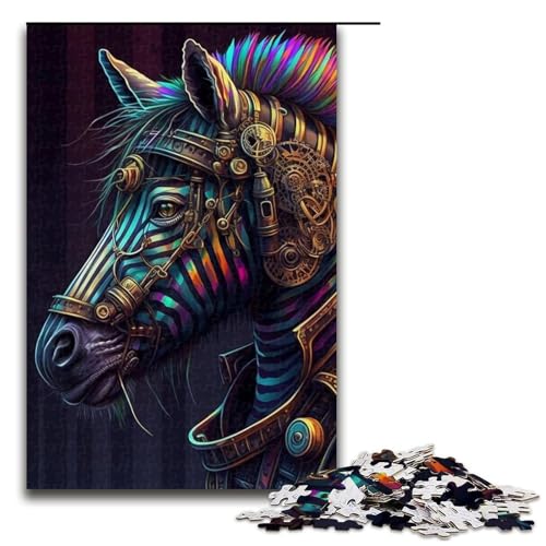 Puzzle für Erwachsene, 1000 Teile, Steampunk-Zebra-Puzzle – anspruchsvolles Spiel, tolles Geschenk für Spiele, geeignet für und Jugendliche ab 14 Jahren, Größe 50 x 75 cm Puzzle für Erwachsene, 1000 Teile, Steampunk-Zebra-Puzzle – anspruchsvolles Spiel, tolles Geschenk für Spiele, geeignet für und Jugendliche ab 14 Jahren, Größe 50 x 75 cm von LLONGKT