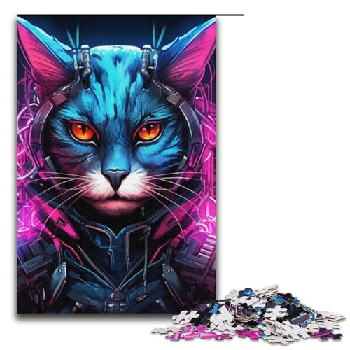 Puzzle für Erwachsene, 1000 Teile, Tech Cat-Puzzle – anspruchsvolles Spiel, tolles Geschenk für Spiele, geeignet für und Jugendliche ab 14 Jahren, Größe 38 x 26 cm Puzzle für Erwachsene, 1000 Teile, Tech Cat-Puzzle – anspruchsvolles Spiel, tolles Geschenk für Spiele, geeignet für und Jugendliche ab 14 Jahren, Größe 38 x 26 cm von LLONGKT