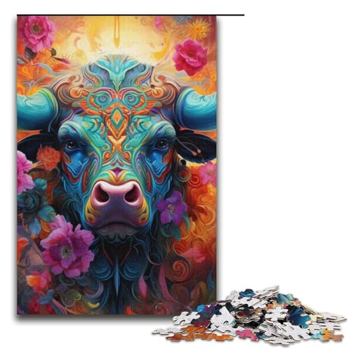Puzzle für Erwachsene, 1000 Teile, Tier-Büffel-Puzzle, Eltern-Kind-Interaktion, geeignet für Jugendliche ab 14 Jahren Puzzle für Erwachsene, 1000 Teile, Tier-Büffel-Puzzle, Eltern-Kind-Interaktion, geeignet für Jugendliche ab 14 Jahren von LLONGKT