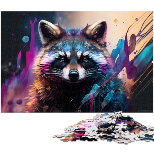 Puzzle für Erwachsene, 1000 Teile, Tier-Roter Panda, Lernspielzeug, Familienspiele, gutes Geschenk, Größe 50 x 75 cm von LLONGKT