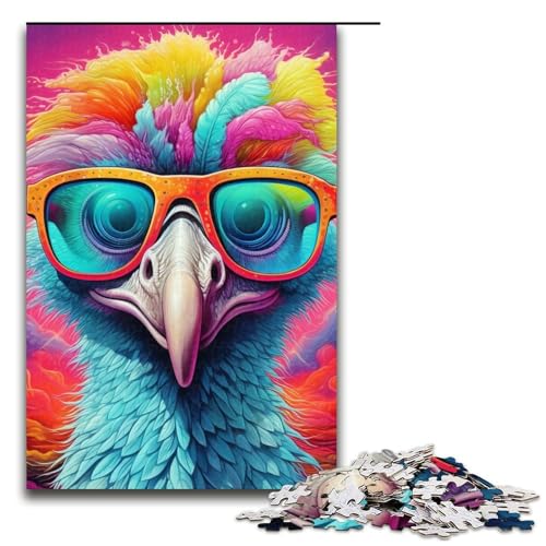 Puzzle für Erwachsene, 1000 Teile, Tier-Straußen-Puzzle, Eltern-Kind-Interaktion, geeignet für Jugendliche ab 14 Jahren von LLONGKT
