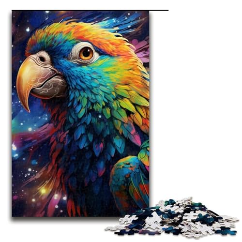 Puzzle für Erwachsene, 1000 Teile, Tiere, Vögel, Papageien, Lernpuzzle für die Heimdekoration, Größe 50 x 75 cm von LLONGKT