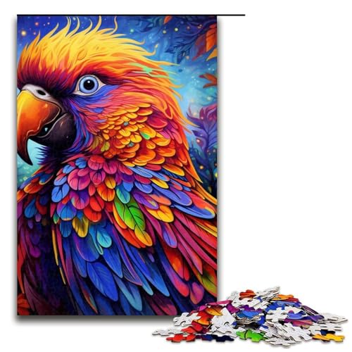 Puzzle für Erwachsene, 1000 Teile, Tiere, Vögel, Papageien, Puzzle, Kunstwerk, Geschenk für Teenager ab 14 Jahren, Größe 50 x 75 cm von LLONGKT