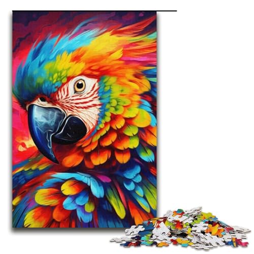 Puzzle für Erwachsene, 1000 Teile, Tiere, Vögel, Papageien, Puzzlespiel, einzigartiges Herausforderungsspiel für Teenager ab 14 Jahren, Größe 38 x 26 cm Puzzle für Erwachsene, 1000 Teile, Tiere, Vögel, Papageien, Puzzlespiel, einzigartiges Herausforderungsspiel für Teenager ab 14 Jahren, Größe 38 x 26 cm von LLONGKT