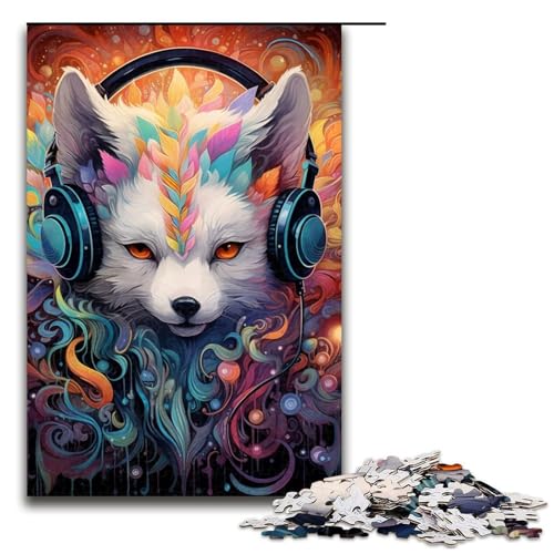 Puzzle für Erwachsene, 1000 Teile, Tierfuchs, Präzisionsschnitt, Eltern-Kind-Interaktion, Größe 50 x 75 cm von LLONGKT