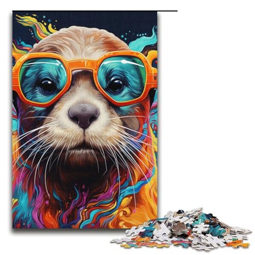 Puzzle für Erwachsene, 1000 Teile, Tierotter, Spielzeug, Lernspiele, Stressabbau, lustiges Geschenk, Größe 38 x 26 cm Puzzle für Erwachsene, 1000 Teile, Tierotter, Spielzeug, Lernspiele, Stressabbau, lustiges Geschenk, Größe 38 x 26 cm von LLONGKT