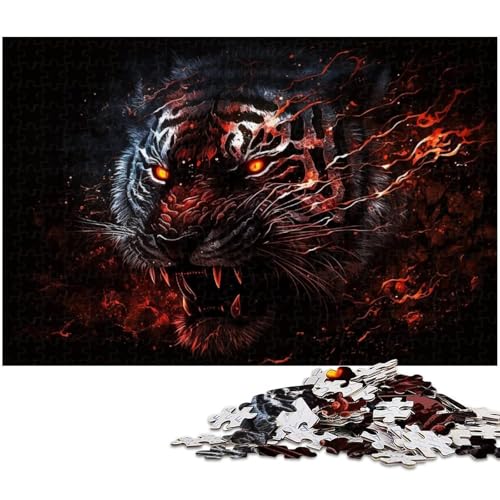 Puzzle für Erwachsene, 1000 Teile, Tiger, anspruchsvolles Spiel, Geschenke, einzigartige Geburtstagsgröße, 50 x 75 cm Puzzle für Erwachsene, 1000 Teile, Tiger, anspruchsvolles Spiel, Geschenke, einzigartige Geburtstagsgröße, 50 x 75 cm von LLONGKT