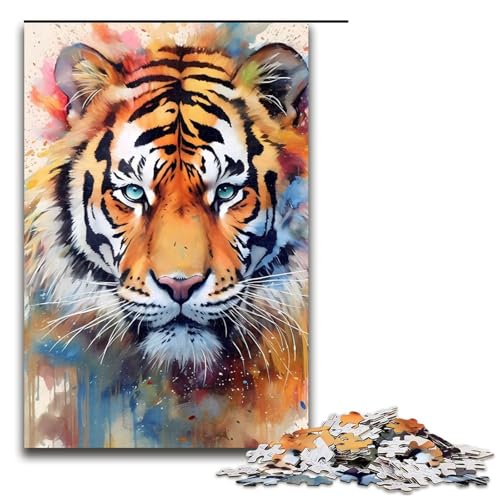 Puzzle für Erwachsene, 1000 Teile, Tiger-Aquarelle, Lernspiele für Zuhause, DIY-Spielzeug, Lernspiel für Geburtstag, Weihnachten, Größe 50 x 75 cm Puzzle für Erwachsene, 1000 Teile, Tiger-Aquarelle, Lernspiele für Zuhause, DIY-Spielzeug, Lernspiel für Geburtstag, Weihnachten, Größe 50 x 75 cm von LLONGKT