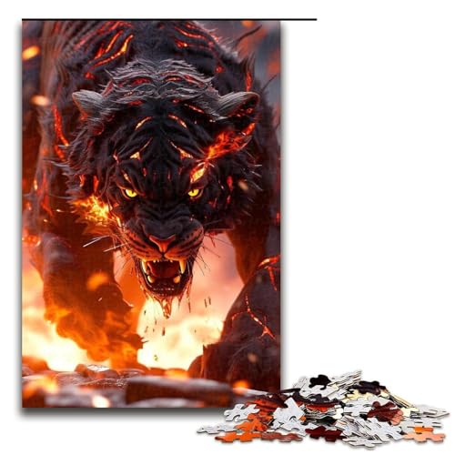 Puzzle für Erwachsene, 1000 Teile, Tiger-Denkspiel, einzigartiges Geburtstags-Puzzle, Größe 50 x 75 cm Puzzle für Erwachsene, 1000 Teile, Tiger-Denkspiel, einzigartiges Geburtstags-Puzzle, Größe 50 x 75 cm von LLONGKT