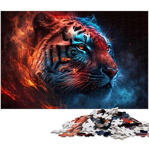 Puzzle für Erwachsene, 1000 Teile, Tiger-Puzzle, Denkspiel, Spaß für zu Hause, Aktivitäten, Geburtstagsgeschenk, Reisegeschenk, Größe 38 x 26 cm Puzzle für Erwachsene, 1000 Teile, Tiger-Puzzle, Denkspiel, Spaß für zu Hause, Aktivitäten, Geburtstagsgeschenk, Reisegeschenk, Größe 38 x 26 cm von LLONGKT