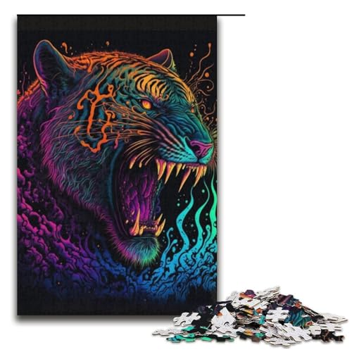 Puzzle für Erwachsene, 1000 Teile, Tiger-Puzzle, Eltern-Kind-Interaktion, geeignet für Jugendliche ab 14 Jahren von LLONGKT