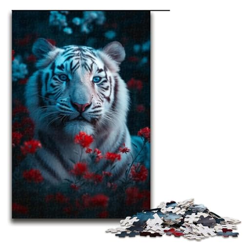 Puzzle für Erwachsene, 1000 Teile, Tiger-Puzzle, Familiendekoration, Größe 50 x 75 cm Puzzle für Erwachsene, 1000 Teile, Tiger-Puzzle, Familiendekoration, Größe 50 x 75 cm von LLONGKT
