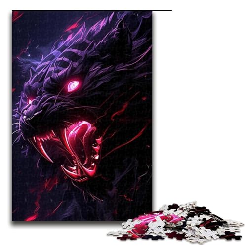 Puzzle für Erwachsene, 1000 Teile, Tiger-Puzzle, Familiendekoration, Größe 50 x 75 cm Puzzle für Erwachsene, 1000 Teile, Tiger-Puzzle, Familiendekoration, Größe 50 x 75 cm von LLONGKT