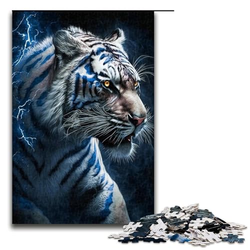 Puzzle für Erwachsene, 1000 Teile, Tiger-Puzzle, Lernpuzzle, Größe 50 x 75 cm von LLONGKT