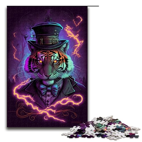 Puzzle für Erwachsene, 1000 Teile, Tiger-Puzzle, Spielzeug zum Stressabbau, schwierige Herausforderung, Größe 50 x 75 cm Puzzle für Erwachsene, 1000 Teile, Tiger-Puzzle, Spielzeug zum Stressabbau, schwierige Herausforderung, Größe 50 x 75 cm von LLONGKT