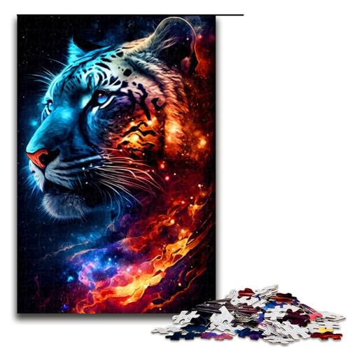Puzzle für Erwachsene, 1000 Teile, Tiger-Puzzle für die Heimdekoration, Größe 50 x 75 cm von LLONGKT