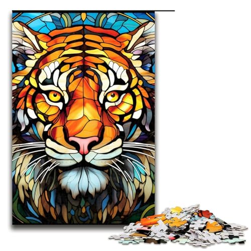 Puzzle für Erwachsene, 1000 Teile, Tigerglas-Stil, Spielzeug, Denkspiel, einzigartiges Herausforderungsspiel, Größe 50 x 75 cm Puzzle für Erwachsene, 1000 Teile, Tigerglas-Stil, Spielzeug, Denkspiel, einzigartiges Herausforderungsspiel, Größe 50 x 75 cm von LLONGKT