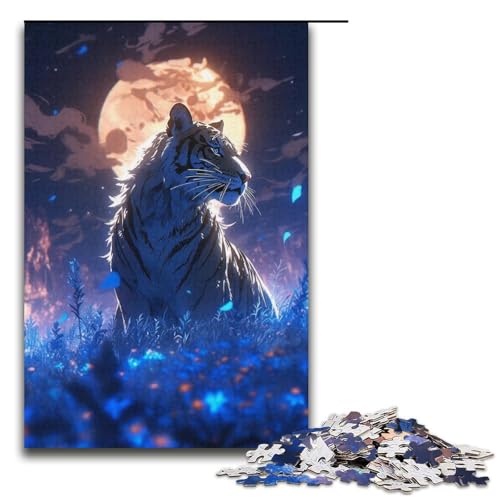 Puzzle für Erwachsene, 1000 Teile, Tigers of The Fantasy Planet, Puzzle – anspruchsvolles Spiel, tolles Geschenk für Spiele, geeignet für Kinder und Jugendliche ab 14 Jahren, Größe 38 x 26 cm von LLONGKT