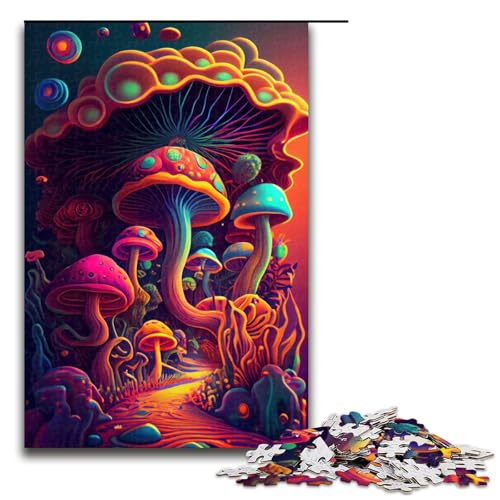 Puzzle für Erwachsene, 1000 Teile, Trippy Mushrooms, Lernspiele für Zuhause, DIY-Spielzeug, Lernspiel für Geburtstag, Weihnachten, Größe 50 x 75 cm Puzzle für Erwachsene, 1000 Teile, Trippy Mushrooms, Lernspiele für Zuhause, DIY-Spielzeug, Lernspiel für Geburtstag, Weihnachten, Größe 50 x 75 cm von LLONGKT