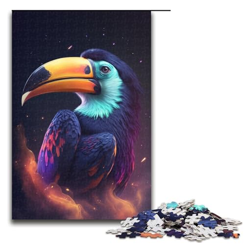 Puzzle für Erwachsene, 1000 Teile, Tukan-Mal-Puzzlespiel, gutes Geschenk für Teenager ab 14 Jahren (Größe 50 x 75 cm) von LLONGKT