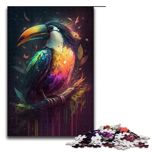 Puzzle für Erwachsene, 1000 Teile, Tukan-Mal-Puzzlespiel, gutes Geschenk für Teenager ab 14 Jahren (Größe 50 x 75 cm) von LLONGKT