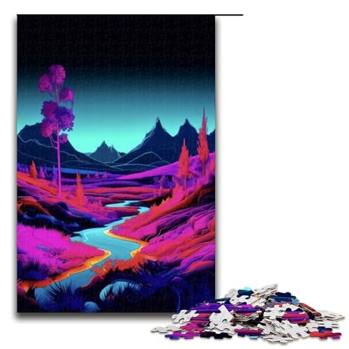 Puzzle für Erwachsene, 1000 Teile, Wald-Puzzles für die Heimdekoration, Größe 50 x 75 cm von LLONGKT