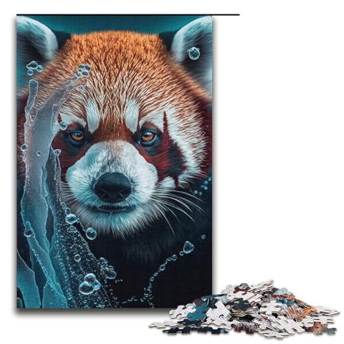 Puzzle für Erwachsene, 1000 Teile, Waschbär-Puzzle, Spielzeug, Lernspiele, Stressabbau, EIN Kunstwerk, Größe 38 x 26 cm von LLONGKT