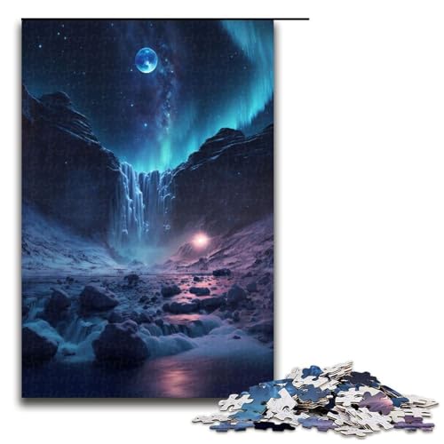 Puzzle für Erwachsene, 1000 Teile, Wasserfallnacht, Puzzle, Spielzeug, Lernspiele, Stressabbau, EIN Kunstwerk, Größe 50 x 75 cm Puzzle für Erwachsene, 1000 Teile, Wasserfallnacht, Puzzle, Spielzeug, Lernspiele, Stressabbau, EIN Kunstwerk, Größe 50 x 75 cm von LLONGKT