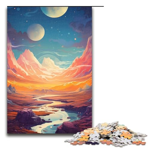 Puzzle für Erwachsene, 1000 Teile, Weltraum, Berge, Universum, Lernspielzeug, geeignet für Paare, Größe 50 x 75 cm Puzzle für Erwachsene, 1000 Teile, Weltraum, Berge, Universum, Lernspielzeug, geeignet für Paare, Größe 50 x 75 cm von LLONGKT