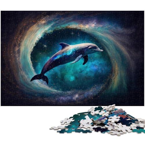 Puzzle für Erwachsene, 1000 Teile, Weltraumdelfin, Spielzeug, Lernspiele, Stressabbau, Geschenk zum Geburtstag, Größe 38 x 26 cm Puzzle für Erwachsene, 1000 Teile, Weltraumdelfin, Spielzeug, Lernspiele, Stressabbau, Geschenk zum Geburtstag, Größe 38 x 26 cm von LLONGKT