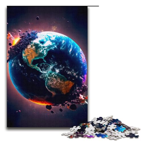 Puzzle für Erwachsene, 1000 Teile, Weltuntergangs-Puzzle – anspruchsvolles Spiel, Größe 38 x 26 cm von LLONGKT