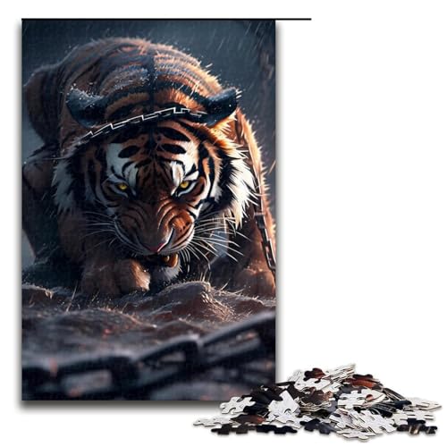 Puzzle für Erwachsene, 1000 Teile, Wilder Tiger, Puzzle – anspruchsvolles Spiel, tolles Geschenk für Spiele, geeignet für und Jugendliche ab 14 Jahren, Größe 50 x 75 cm Puzzle für Erwachsene, 1000 Teile, Wilder Tiger, Puzzle – anspruchsvolles Spiel, tolles Geschenk für Spiele, geeignet für und Jugendliche ab 14 Jahren, Größe 50 x 75 cm von LLONGKT
